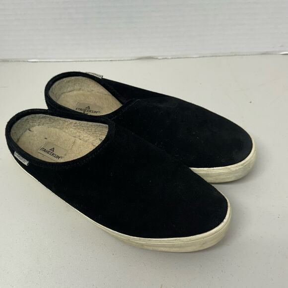 Staheekum Black Suede Leather Slip On Mule Comfort Shoes Womens 9 Flats Fall - Picture 1 of 8